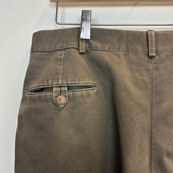 Vintage Polo PRL Ralph Lauren Pleated Twill Pant Chino Brown - Picture 6 of 10